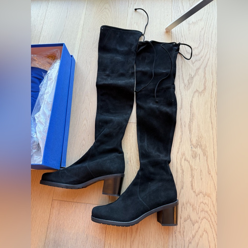 Stuart Weitzman Darla Black Over the Knee Boots